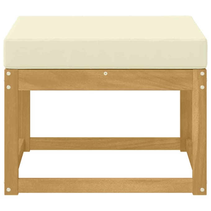 vidaXL - Outdoor - Hocker - Massief - Acacia - Hout - Wit