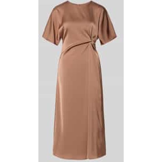 midi-jurk met knoopdetail model 'Dela'