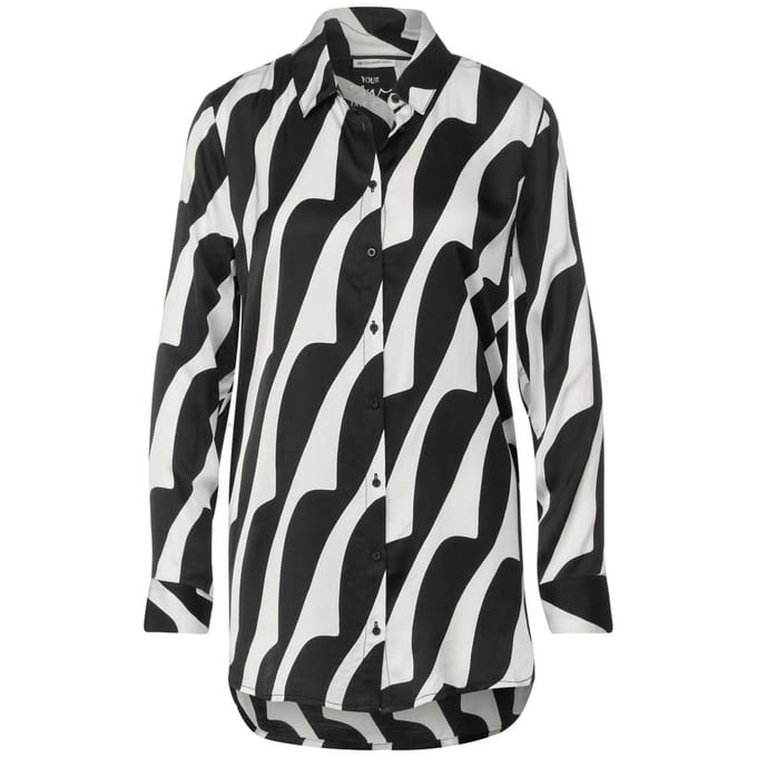 Abstracte Print Lange Mouwen Blouse