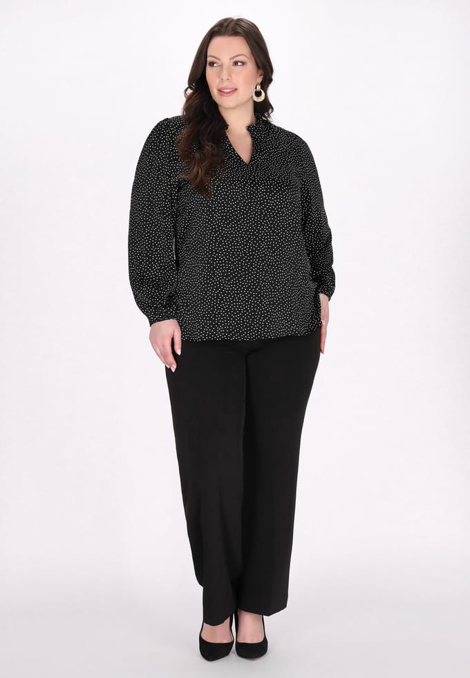 Faina Grote maat blouse vrouwen zwart