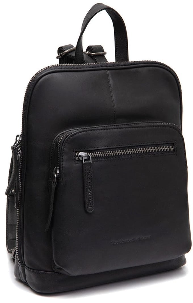 Chesterfield Floran Waxed Pull Up Rugzak - Zwart