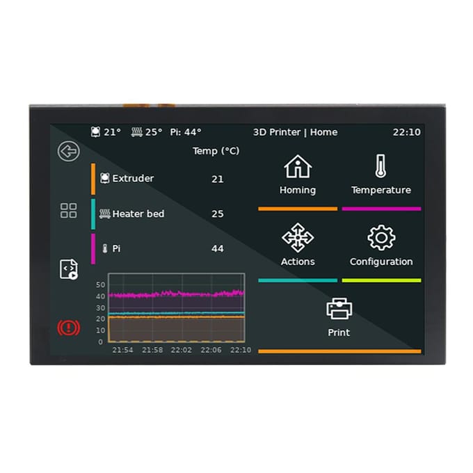 5 Inch Touchscreen Monitor Compatibel met Raspberry Pi Board 800x480 DSI IPS LCD-scherm 5-punts zwart