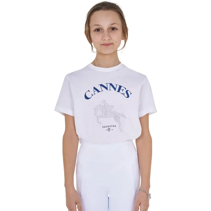 Katoenen meisjes-T-shirt Equestro Cannes