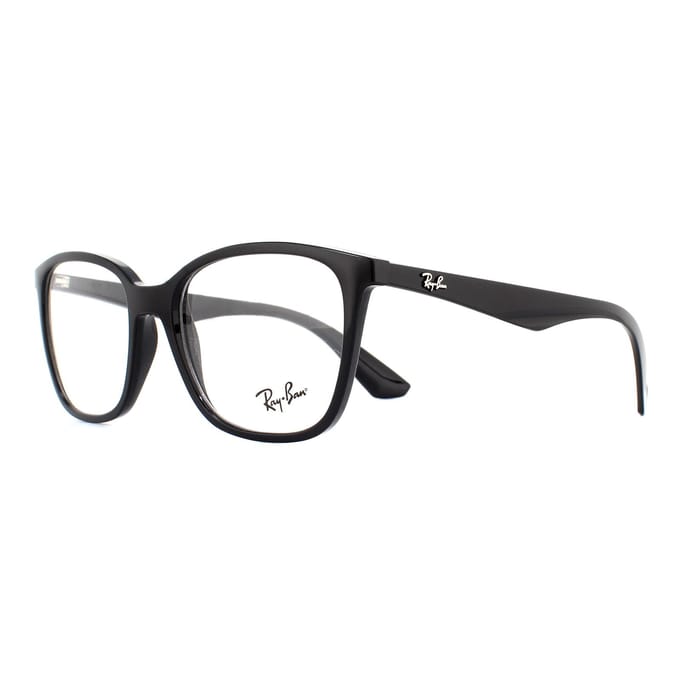 Ray-Ban Square glanzende zwarte unisex dames bril frames