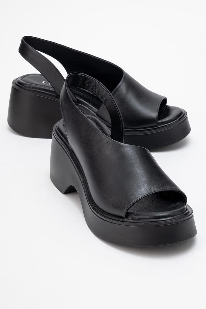 ROY Leren Wedge Sandaal (Dames)
