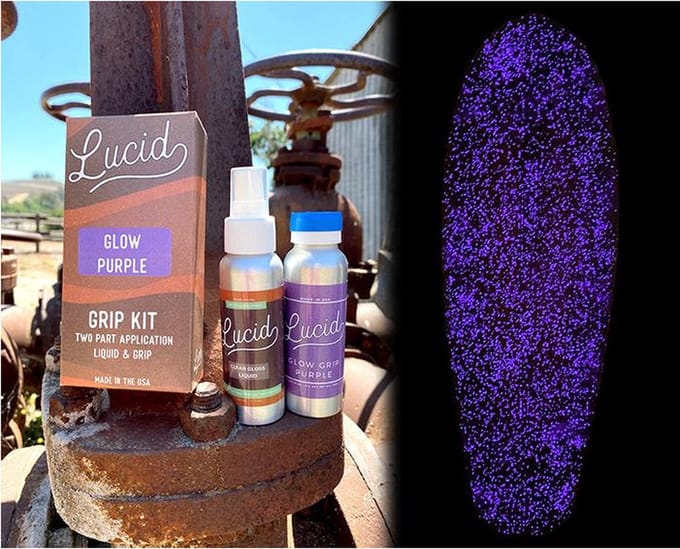 Lucid Grip Clear Spray On Grip Glow Purple