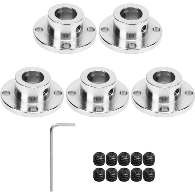 5 Pièces Raccord d'Accouplement Rigide Modèle Guide Accouplement Accessoire Bricolage Moteurs RC Axes d'Arbre Raccords 11mm white