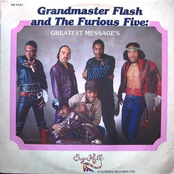 LP Plaat GRANDMASTER FLASH  FURIOUS FIVE  Greatest Messages SH9121 SUGAR HILL 1984 VS SoulFunk Gebruikt