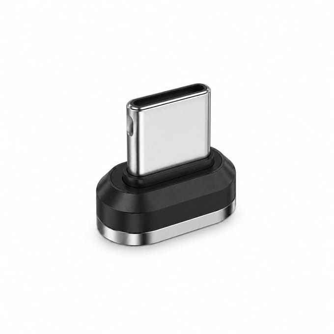 DrPhone IronLink USB-C Bitje – Los Magnetisch Adapterstuk – USB-C Connector – Voor IronLink Kabel – Zwart