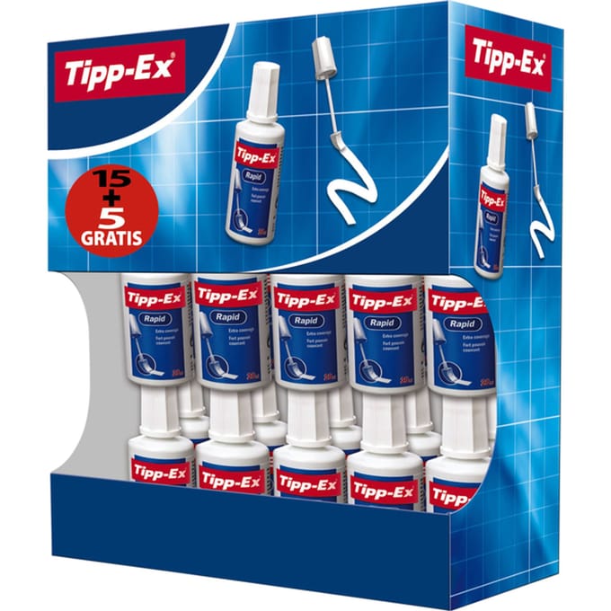 Correctievloeistof Tipp-ex Rapid foam 20ml valuepack à 15+5 gratis