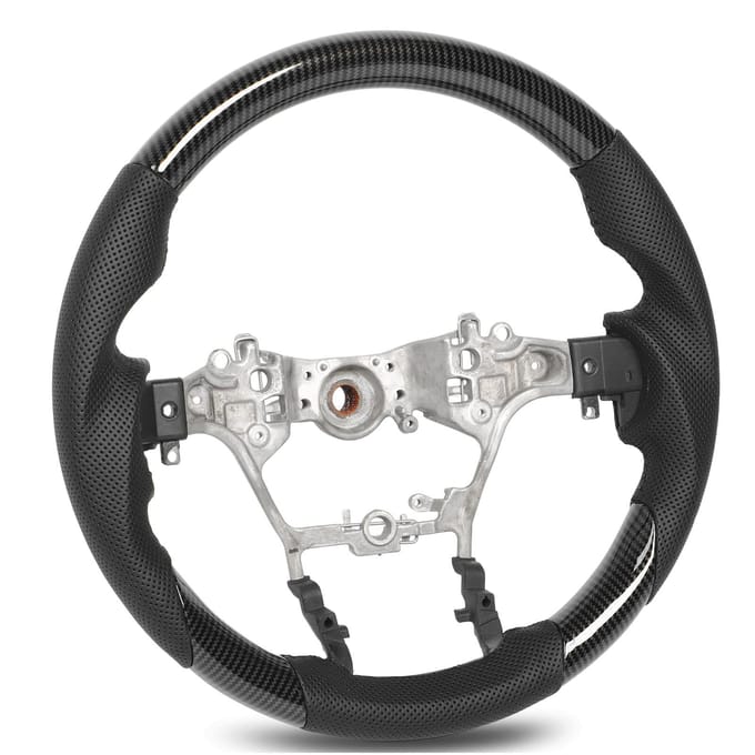 Hydro Dip Stuur Perforatie Leer 3 Delig Type Vervanging Voor Hilux AN110 AN120 AN130 2015 tot 2023 Carbon gray