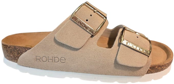 Rohde 5590 02 Slippers Beige Suede Dames - Beige - 40