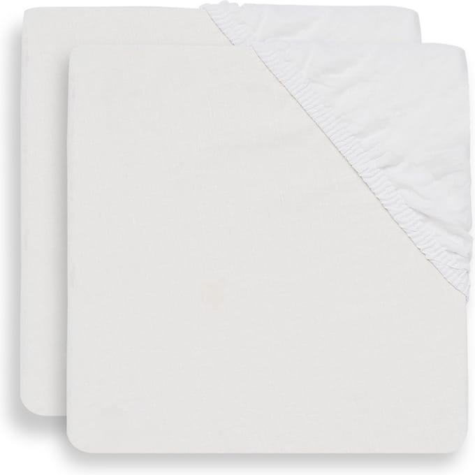Jollein Hoeslaken Katoen 60x120cm White (2pack)