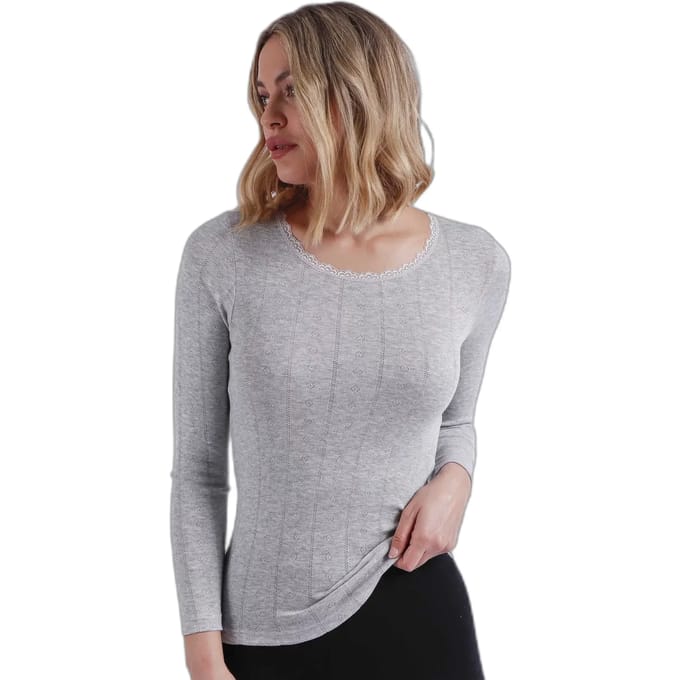 Geribd dames-T-shirt met lange mouwen Admas
