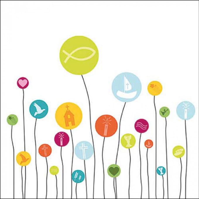 Napkin 33 Communion balloons FSC Mix