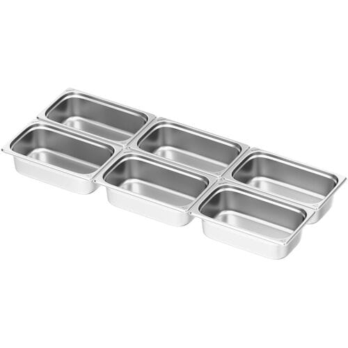 GGM Gastro (6 Stück) Edelstahl-Behälter GN 1/1 - Höhe: 150mm