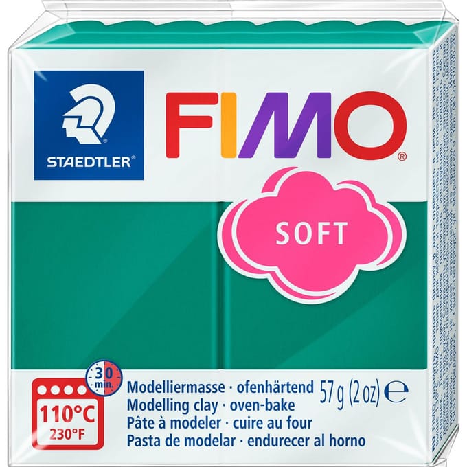 Boetseerklei Fimo soft 57 gram smaragd