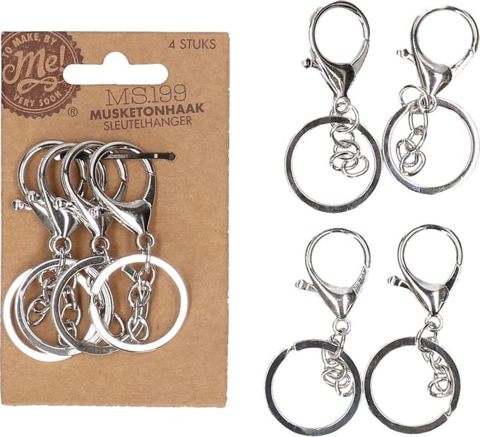 Musketonhaak sleutelhanger - sleutelhanger maken - sleutelhanger ring -