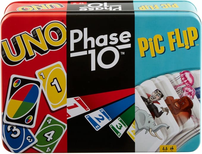 Blik UNO, Phase 10 en Pic Flip Bordspellen Kaartspellen