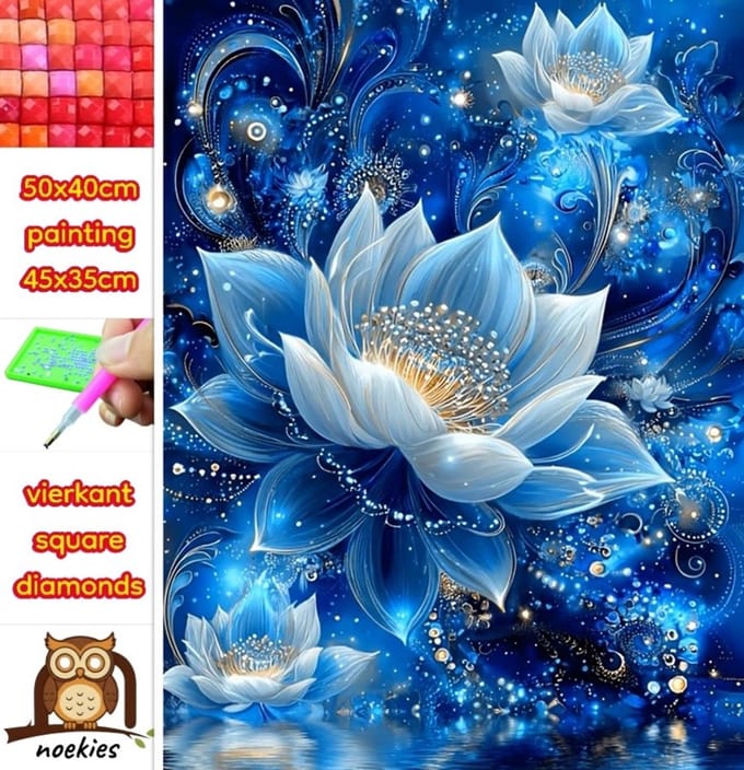 50x40cm Diamond Painting kerst openhaard (vierkant) nr 26