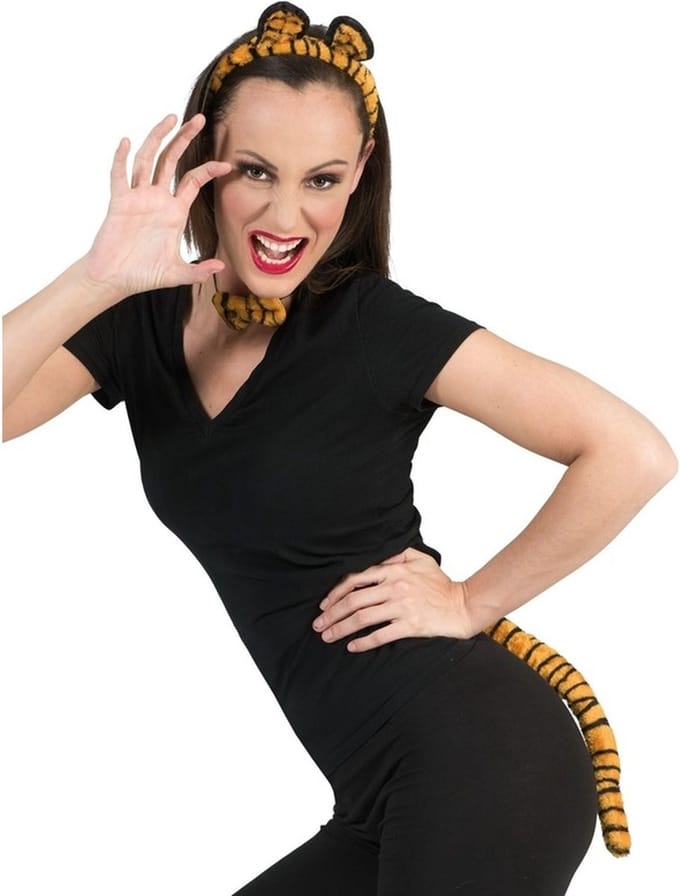 Tijger verkleed accessoires set