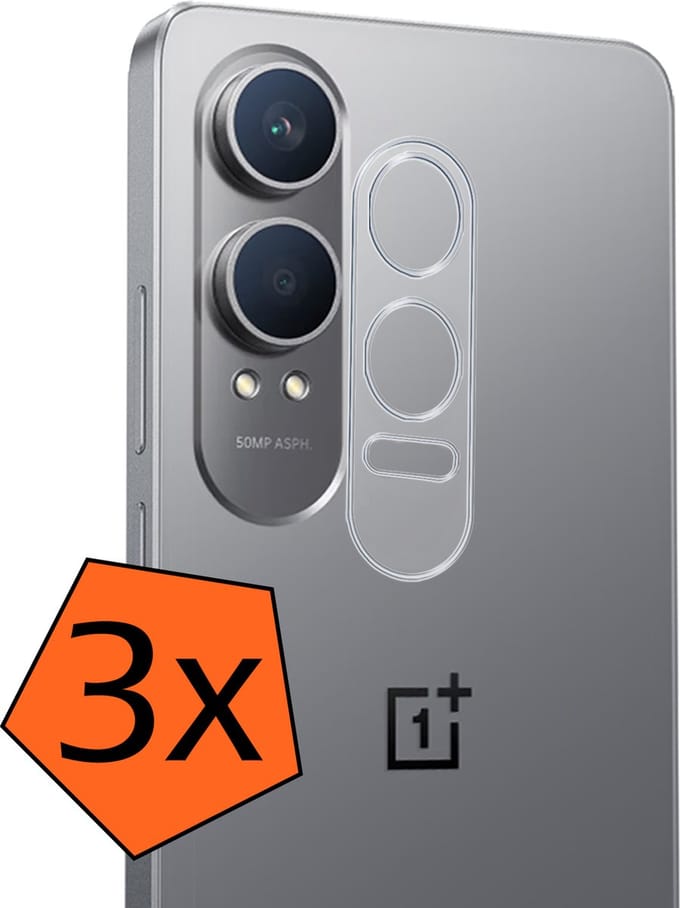 Camera Lens Protector - 3 Stuks - Geschikt voor OnePlus Nord CE 4 Lite - Camera Screenprotector - Gehard Glas - Beschermglas - Tempered Glass - Screen Protector
