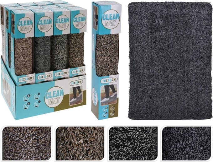 Assorti van 4 kleuren - Excellent Houseware Schoonloopmat 70x45cm\