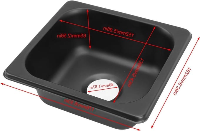 Handwasbak van RVS voor Camper, Caravan en Boot - Compacte Buitenkeuken, 176x162x65mm