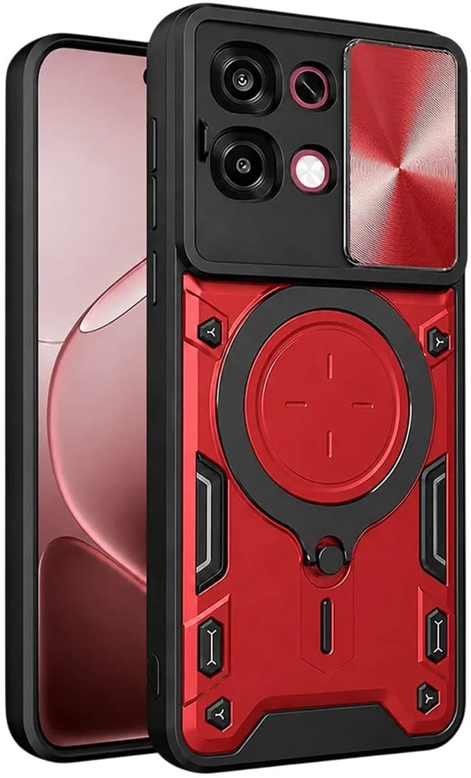Hoesje geschikt voor Oppo A6 Pro - Techsuit CamGuard Pro Back Cover - Rood