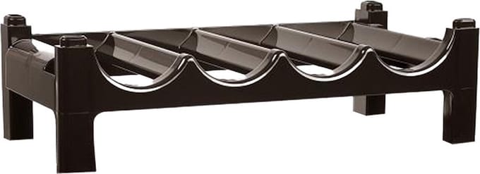 Plastic Forte Wijnrek - stapelbaar - bruin - kunststof - 23 x 43 x 13 cm