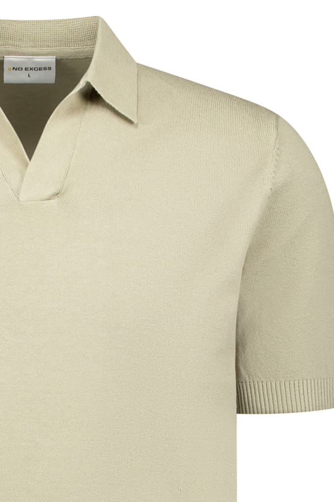 No Excess Pullover Short Sleeve V-polo Taupe Größe: XXL | Pullover Outlet | Herren | Schwarz