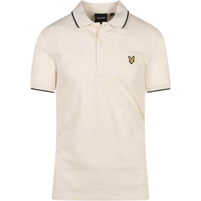 Lyle & Scott krijtpoloshirt met getipte kraag