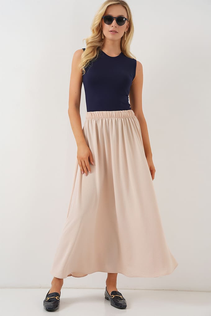 Maxi Rok met Elastische Taille