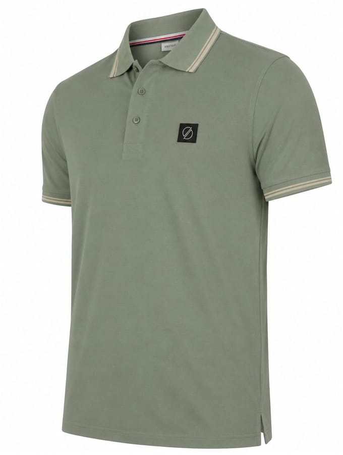Solution - Heren Polo SS Flow - Groen - Maat M