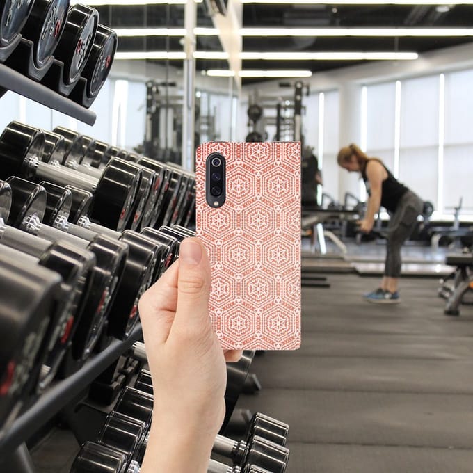 Xiaomi Mi 9 Hoesje met Magneet Pattern Orange