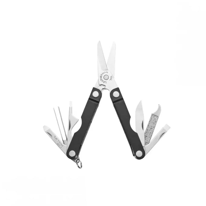 Leatherman Micra - Roestvrijstalen multitool met schaar en 9 gereedschappen - Jet Black