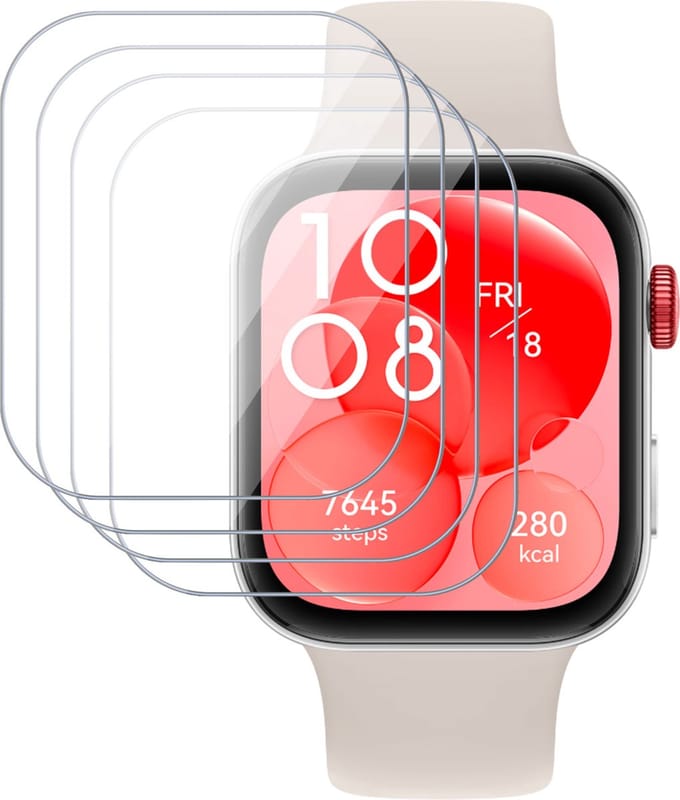 4x Screenprotector geschikt voor Huawei Watch Fit 3 - Folie Screen Protector