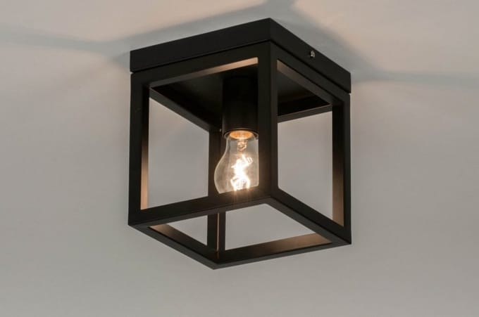 Lumidora Plafondlamp 72915 - Plafonniere - TRENTE - E27 - Zwart - Metaal