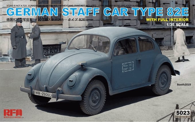 Rye Field Model Modelbouwpakket Militaire voertuigen - 5023 German Staff Car Type 82E Plastic - 1:35 - Modelbouw