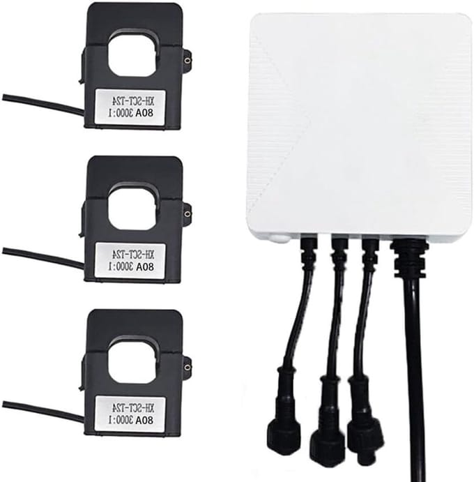 Stroommonitor - Energieverbruik Meter - Energie Verbruik Meten - WiFi Connectiviteit - 80A - Wit