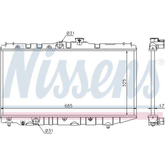 Radiator, motorkoeling NISSENS 64718