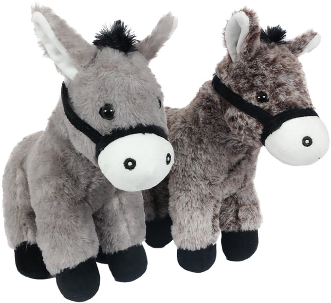PIA Soft Toys - Set van 2 Pluche Ezel Knuffels - 2 ass. - 26 cm