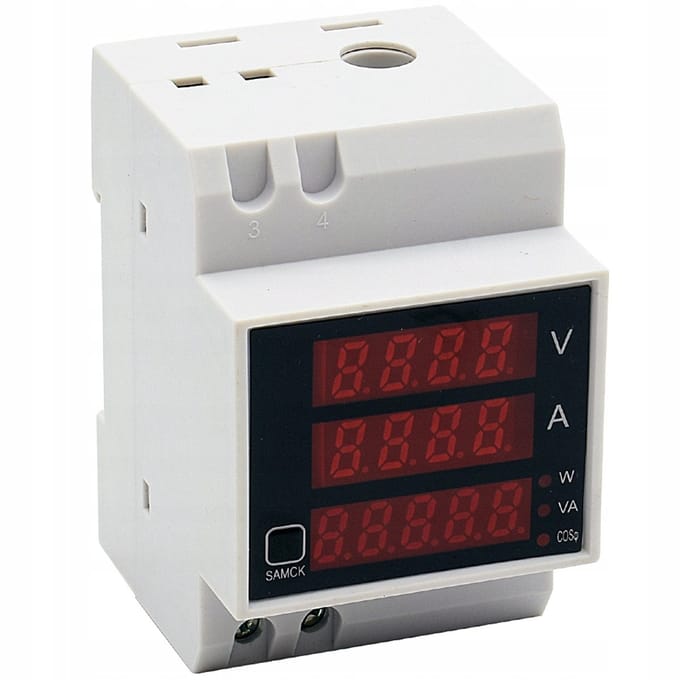 MParts D52-2048 - Digitale Vermogensmeter - DIN Rail - 0-100A