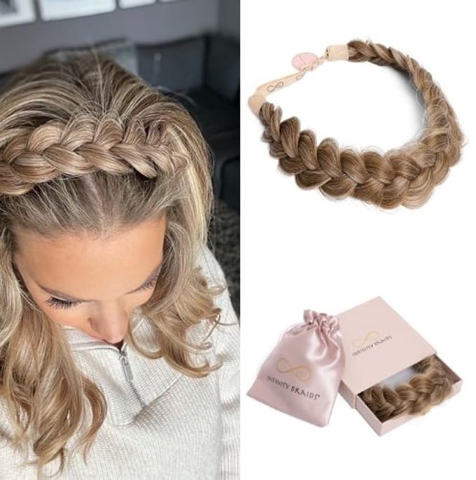 Infinity Braids - Viènne Messy Braid - Haarband - Haarband Dames - Haarbanden - Haarband Meisje - Viènne Marshmellow Roast