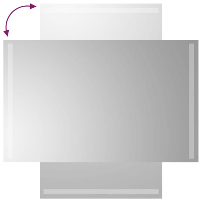 vidaXL - Badkamerspiegel - LED - 50x80 - cm