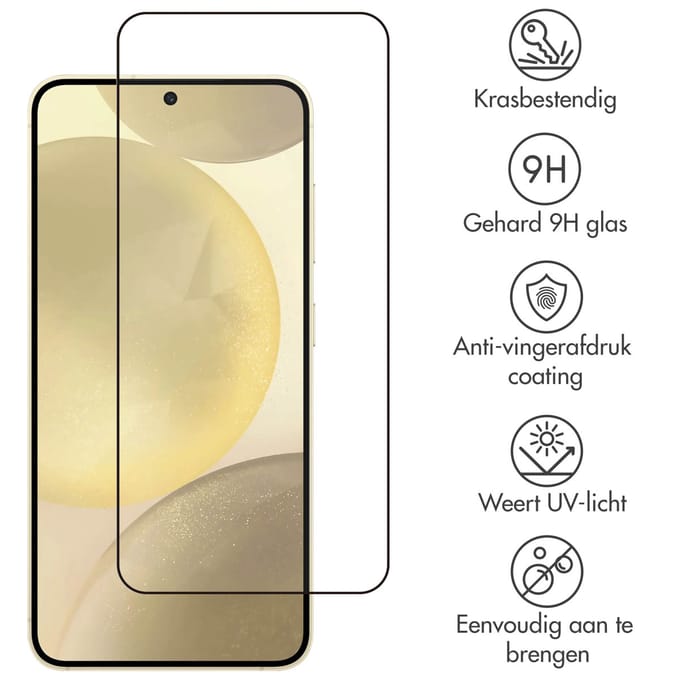 Accezz Screen Protector - Geschikt voor Samsung Galaxy S24 Plus / S25 Plus - Gehard Glass Full Cover