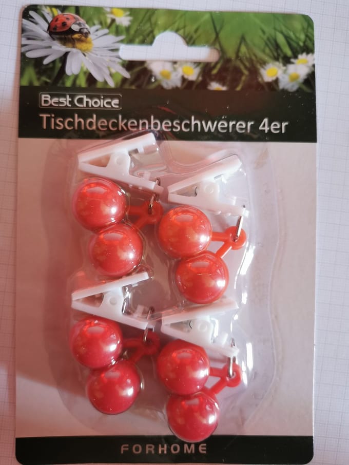 Tafelkleedgewichtjes Kersen 4stuks