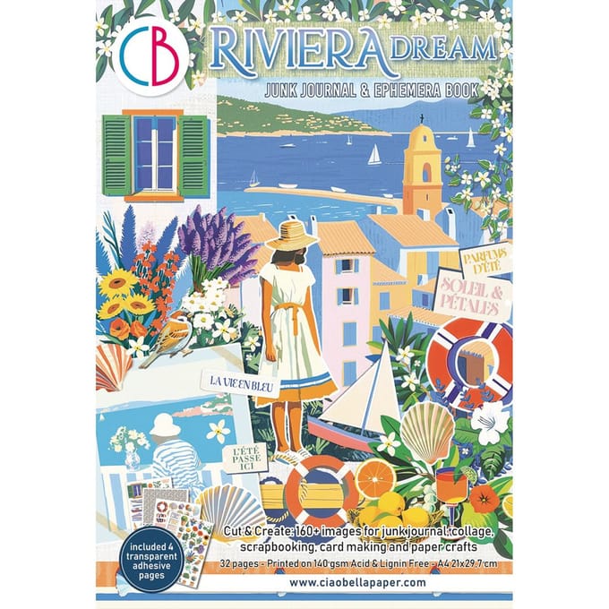 Junk Journal & Ephemera Book "Riviera Dream"