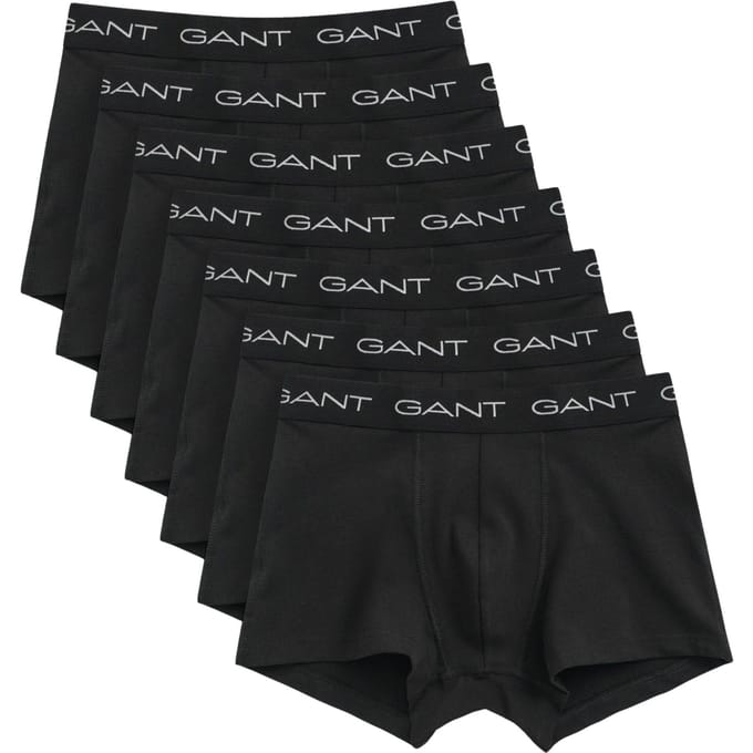Gant Ondermode Uni Color Trunk 7Pack Zwart / male