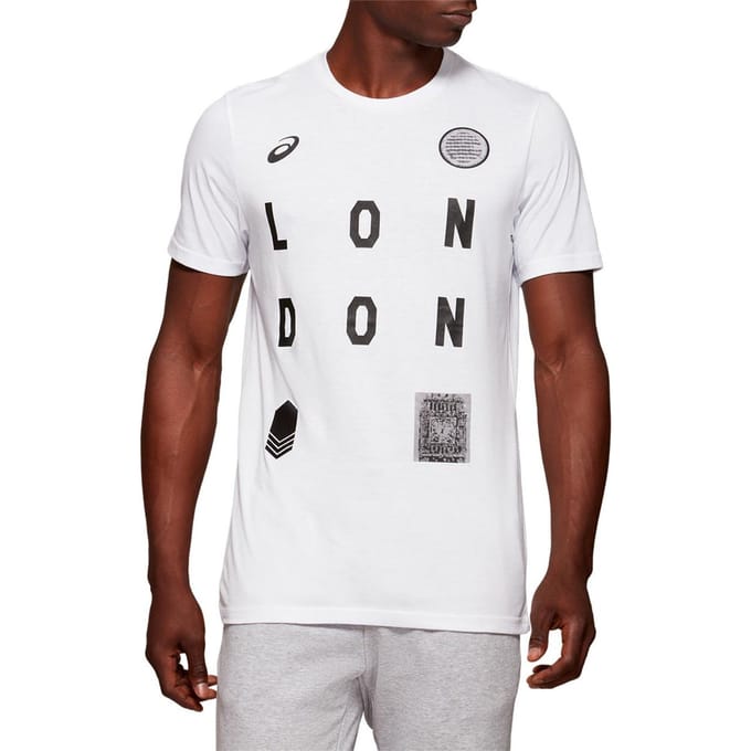Asics London City Heren Wit T-Shirt